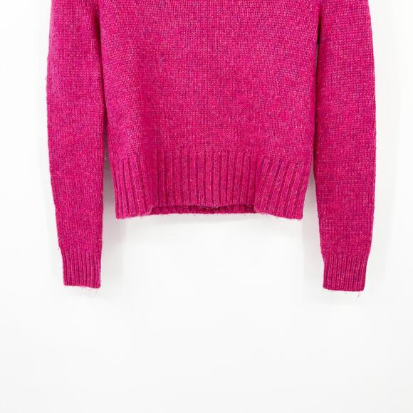 J. Crew Womens Barbiecore Alpaca Merino Wool Blend Pullover Sweater XS Pink - Picture 4 of 9